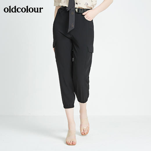 oldcolour秋季商场同款休闲萝卜裤长裤女N22073219 商品图3