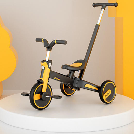 playkids普洛可S02  儿童折叠推杆三轮车BB平衡车脚踏车宝宝多功能4合1 商品图0