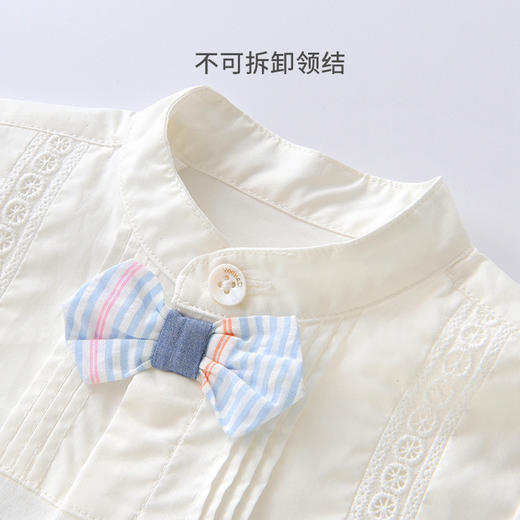 英氏婴儿哈衣男宝短袖棉麻连体衣夏新款舒适爬服YRHBJ22198A 商品图1