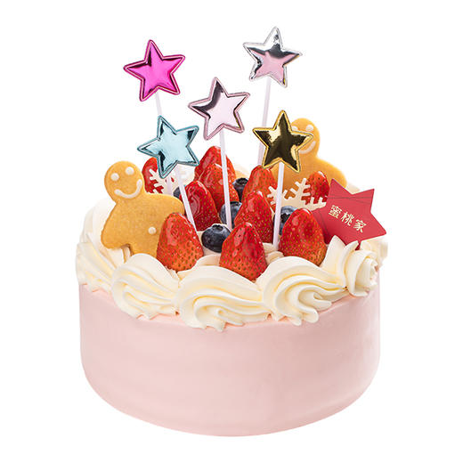 【草莓花火】红丝绒蛋糕节日生日蛋糕草莓果酱树莓动物奶油蛋糕 商品图4