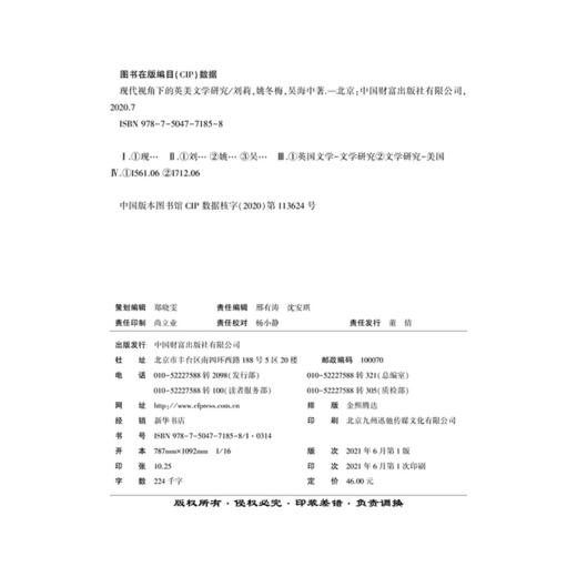 现代视角下的英美文学研究 商品图2