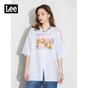 Lee商场同款22春夏新品101+舒适版多色印花女短袖T恤LWT0024974DR
