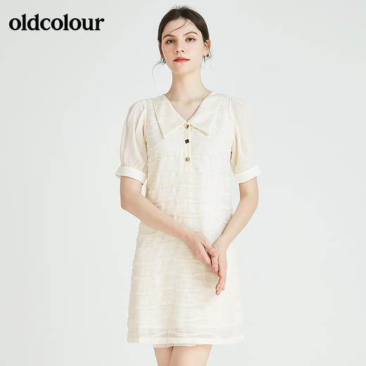 oldcolour秋季商场同款休闲气质短袖连衣裙N23101341 商品图4
