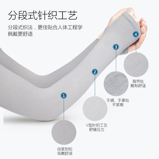 尚官冰袖女防晒袖套夏季户外骑行开车手袖护臂冰爽冰丝女男套袖手套 商品图0