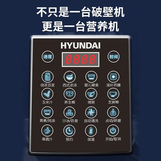 HYUDANI韩国现代破壁机 家用多功能加热破壁料理机果汁机早餐机辅食机绞肉馅机榨汁机智能豆浆机 商品图2