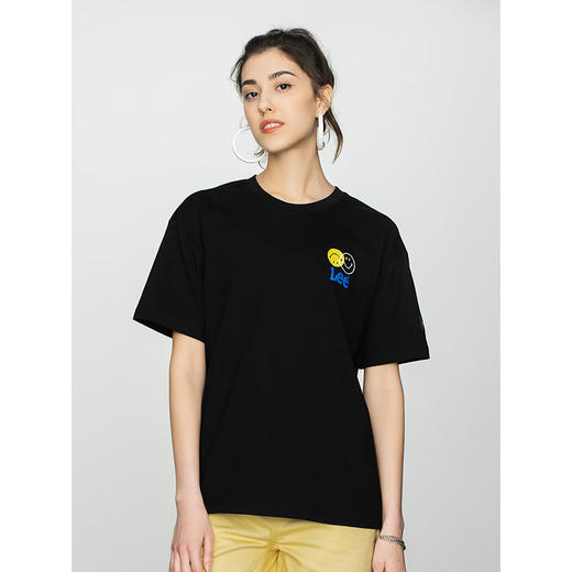 【Smiley®联名】Lee22春夏新品舒适男友版女短袖T恤潮LWT002462 商品图1