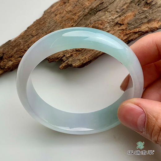 派瑞翡翠 翡翠手镯 糯冰种 春彩 商品图3