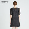 oldcolour秋季商场同款休闲气质短袖连衣裙N23101341 商品缩略图1