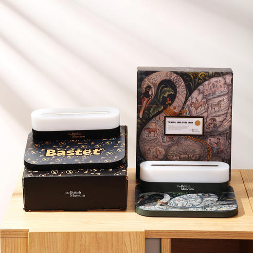 大英博物馆 安德森猫和她的朋友们天鹅棋盘系列无线充伴睡小夜灯 商品图2