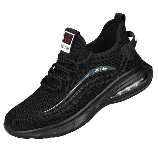 网布透气劳保鞋钢包头防砸防刺耐磨抗造实心大底舒适防臭安全工作鞋运动款 商品图2