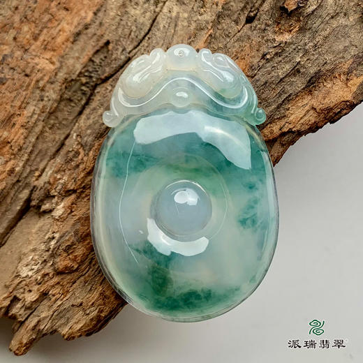 派瑞翡翠 翡翠挂件 糯冰种 绿色 商品图0