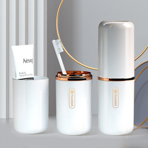 旅行洗漱杯漱口杯简约刷牙杯子牙缸套装牙具牙刷牙膏收纳盒便携式国庆出游 商品图9