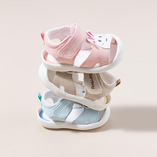 贝贝怡宝宝学步鞋夏儿童包头防滑防水软底中小孩男女童婴幼儿凉鞋 商品图2