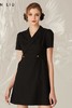 VIVIAN LIU R2224109春女装新款 西服领半袖素色通勤连衣裙 商品缩略图5