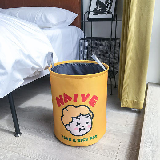 可爱卡通脏衣服收纳筐家用布艺双层脏衣篮可折叠浴室洗衣袋脏衣篓国庆出游 商品图7