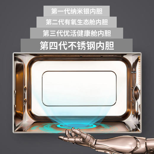 格兰仕变频微波炉家用智能微蒸烤一体机光波炉不锈钢内胆大功率速热食物G90F23CSXLV-R6A 商品图1