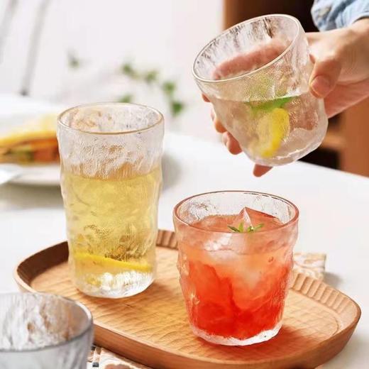 六只装ins冰川纹玻璃杯简约新品家用水杯啤酒杯牛奶杯饮料果汁杯国庆出游 商品图6