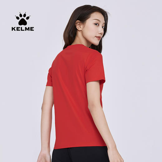 卡尔美短袖女新款夏季品牌LOGO休闲运动时尚透气纯棉T恤女款 商品图2