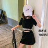 黛唯梵 女童短款上衣露脐儿童套装夏季短袖运动衣服新款韩版洋气时髦短裙国庆出游 商品缩略图4