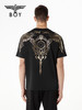 BOYLONDON短袖男女款22春季新品印花烫银炸街金绣线翅膀T恤B221N01039 商品缩略图1