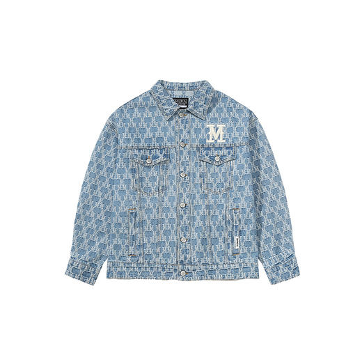 Mishka大眼球潮牌2022春夏新品 男士休闲提花牛仔夹克外套男女M21100512M  商品图3