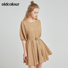 oldcolour春秋季商场同款休闲气质圆领短袖连衣裙N22101275 商品缩略图3