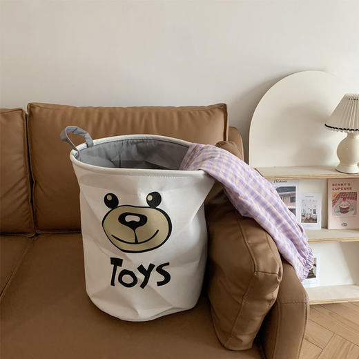 可爱卡通脏衣服收纳筐家用布艺双层脏衣篮可折叠浴室洗衣袋脏衣篓国庆出游 商品图2