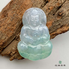 派瑞翡翠 翡翠观音 糯冰种 绿色