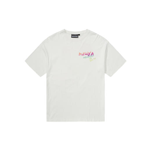 Mishka大眼球潮牌2022春夏新品 爱心系列印花圆领短袖T恤男女同款M21100025M 商品图4