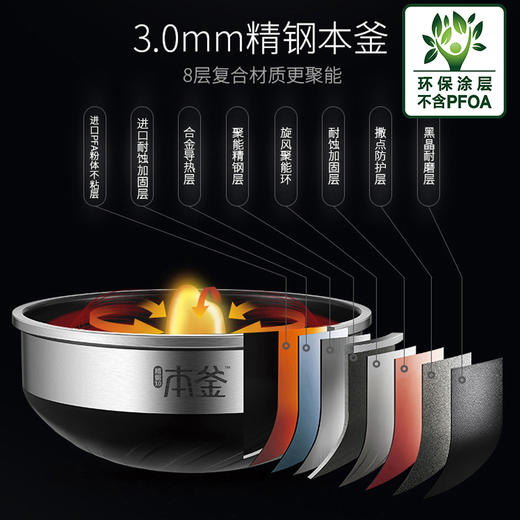 苏泊尔 (SUPOR )4L真空烹饪电饭煲精钢本釜内胆IH电磁加热智能预约特设腌制功能CFXB40HC41 商品图2