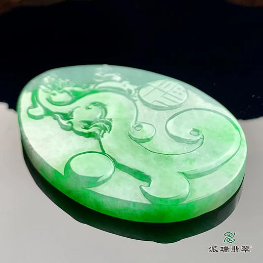 派瑞翡翠 翡翠挂件 糯种 绿色 商品图2