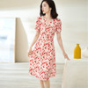 米思阳2025年新款法式温柔风V领印花泡泡袖炸街超仙的碎花连衣裙1050 商品缩略图2