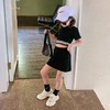 黛唯梵 女童短款上衣露脐儿童套装夏季短袖运动衣服新款韩版洋气时髦短裙国庆出游 商品缩略图5