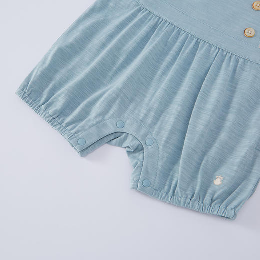 英氏婴儿短袖连体衣假2件时尚纯棉哈衣22夏季新品童装YRHBJ22289A 商品图3