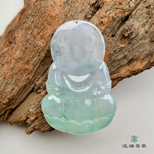 派瑞翡翠 翡翠观音 糯冰种 绿色 商品图3