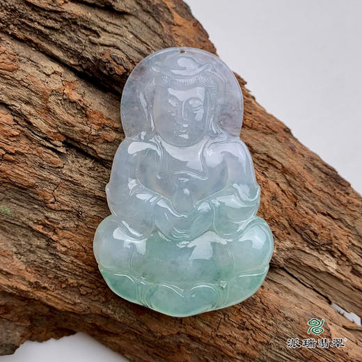 派瑞翡翠 翡翠观音 糯冰种 绿色 商品图2