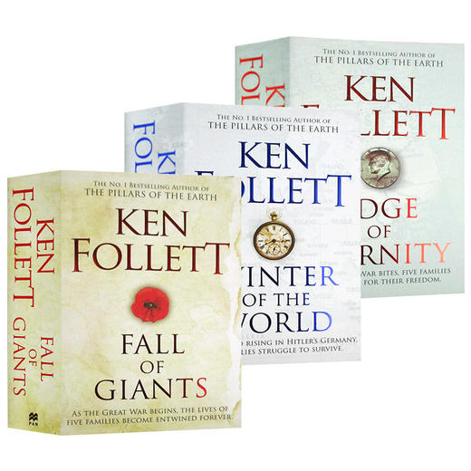 世纪三部曲 巨人的陨落 世界的凛冬 永恒的边缘 英文原版小说 The Century Trilogy 肯福莱特 Ken Follett 英文版进口原版英语书籍 商品图0