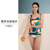 HSIA遐 印花连体泳衣女夏V形镂空性感美背显瘦防走光温泉度假泳装 商品缩略图3