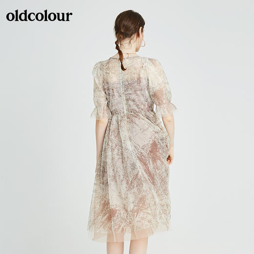 oldcolour秋季商场同款时尚短袖连衣裙N23101335 商品图1