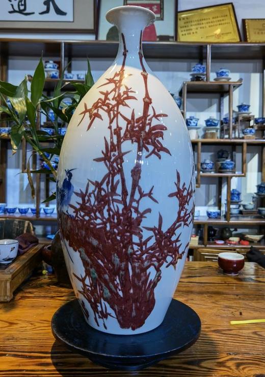 曹细毛：青花釉里红《锦绣前程》 商品图0