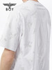 BOYLONDON短袖男女同款22春夏新品银色LOGO满印经典款T恤B222N01061 商品缩略图4