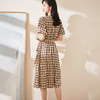 剩S/M/L/XL 米思阳2025夏季新款时尚气质印花连衣裙薄款灯笼袖V领中长裙1217 商品缩略图3