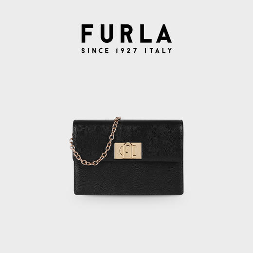 FURLA芙拉1927 热卖女士纯色皮革精制迷你斜挎包腰包 赠腰带配件 商品图0