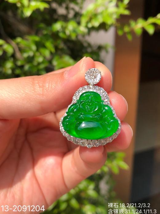 玻璃帝王绿佛公吊坠【13-2091204】具体价格微信咨询 商品图8