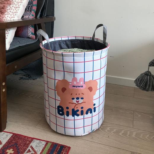 可爱卡通脏衣服收纳筐家用布艺双层脏衣篮可折叠浴室洗衣袋脏衣篓国庆出游 商品图9