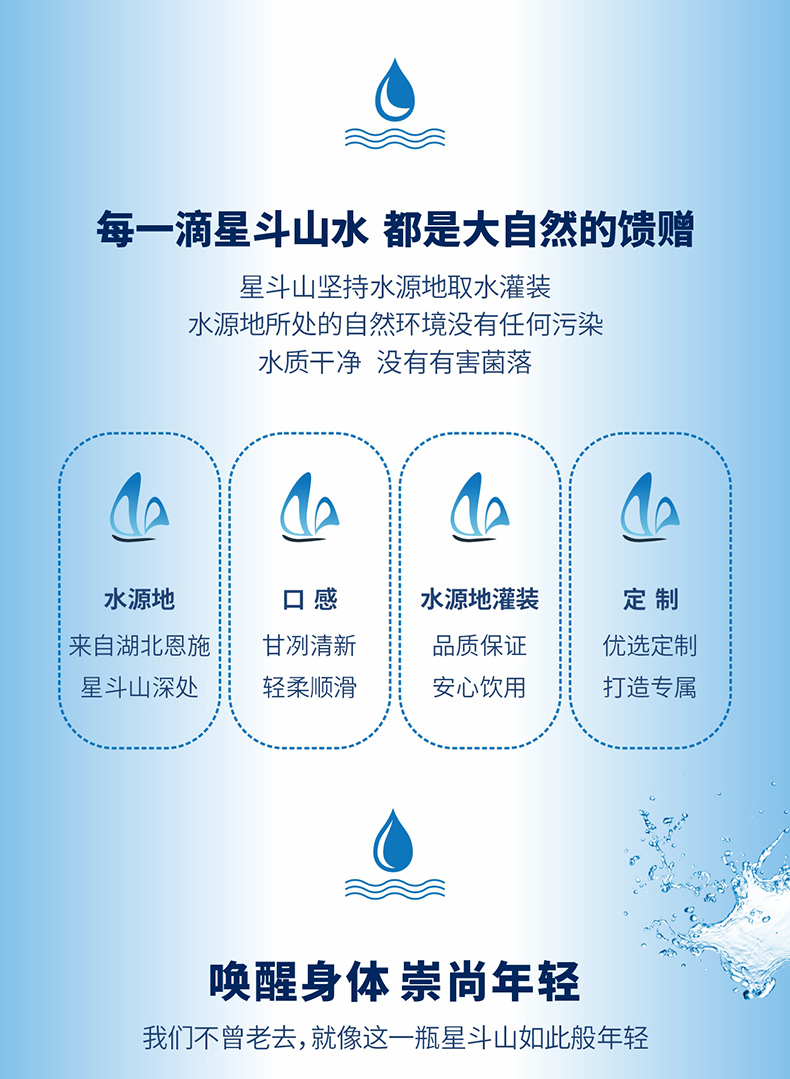 助农星斗山天然硒锶活泉水350mlx12瓶