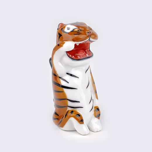 不仁斋 薛继业陶瓷雕塑系列 新品虎年开心虎招财虎摆件潮玩 商品图1