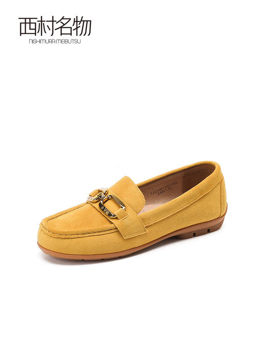 西村名物2022春季新款女休闲搭扣款乐福鞋舒适一脚蹬浅口鞋10371 商品图3
