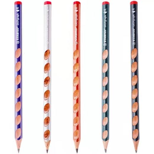 【德国思笔乐322炫彩马卡龙色】粗杆洞洞铅笔儿童学生矫正握姿三角杆 商品图3