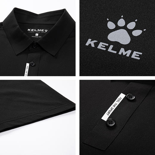 卡尔美官方旗舰店短袖男新款夏季纯色T恤休闲翻领POLO衫 商品图3